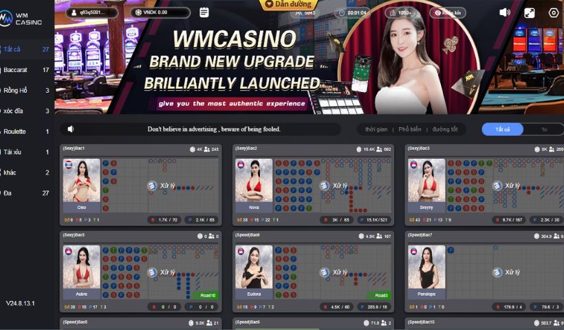 Top 3+ sản phẩm hot nhất tại WM Casino